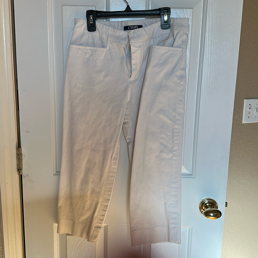Chaos white size 6 dress capri pants